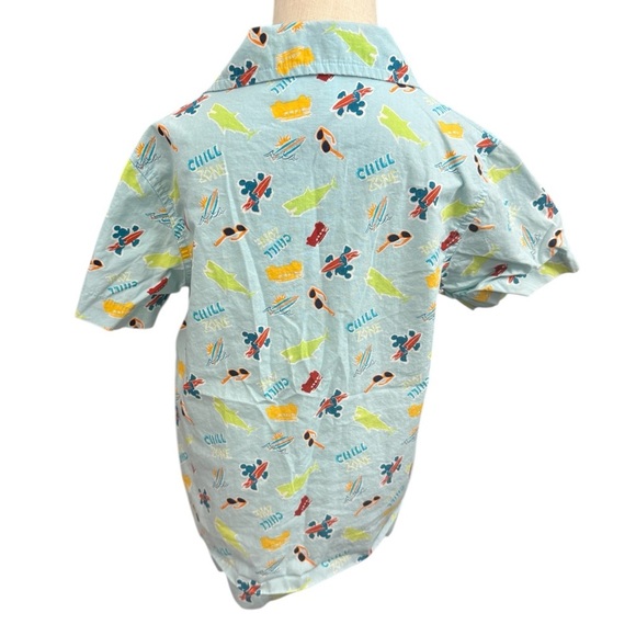Disney Parks Disneyland Boy’s XS Button Up Short Sleeve Shirt Mickey Mouse Print - Picture 5 of 5